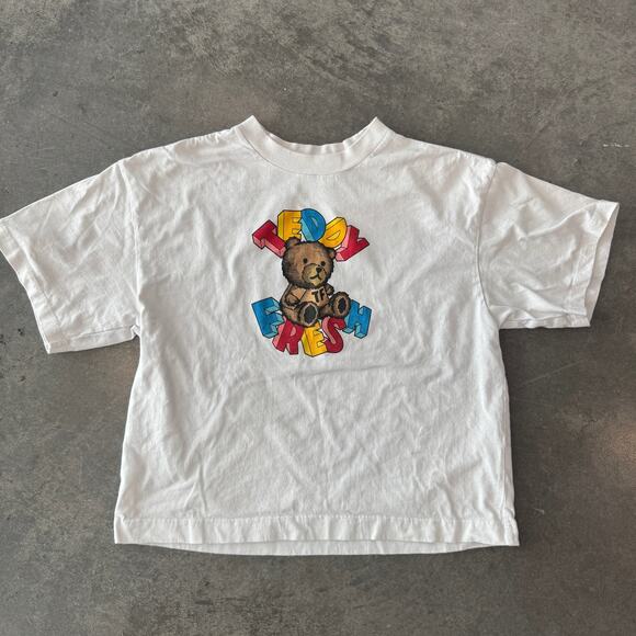 Vintage Y2K Teddy Fresh White Multi Bear Spellout Graphic Tee Adult Medium - Picture 1 of 5